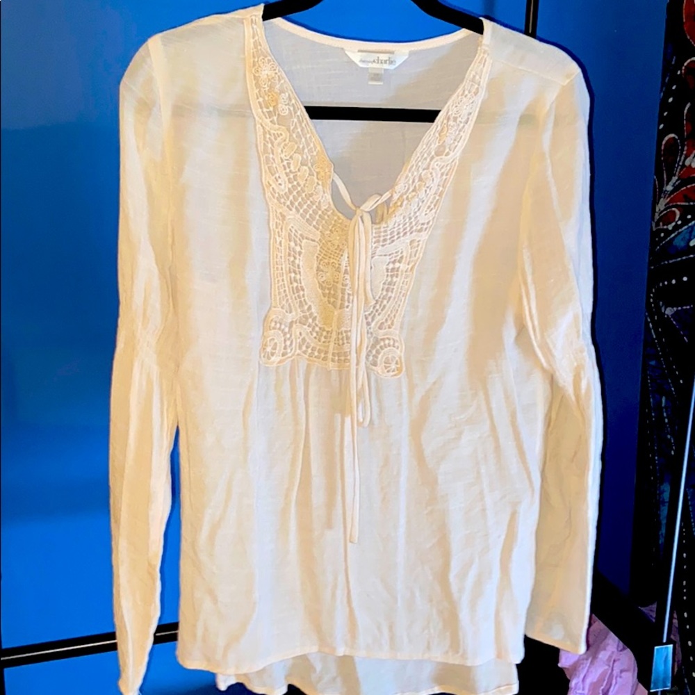 Vintage White Long Sleeve Top